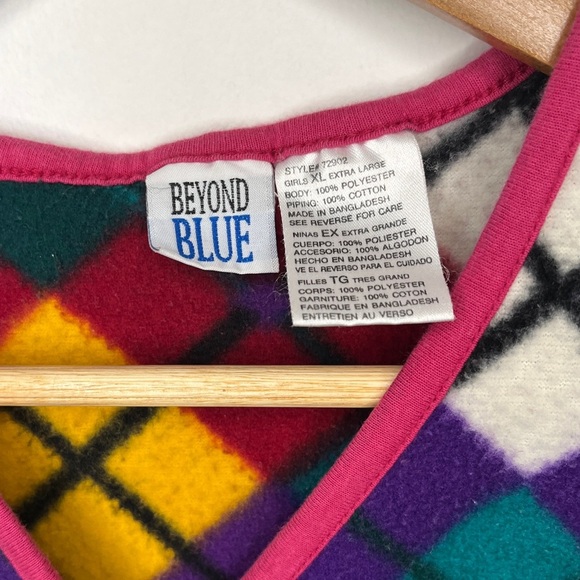 Rainbow Fleece Argyle Vest - Picture 3 of 6